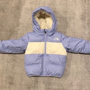 The North Face Lavender and Cream Fleece-Lined Jacket